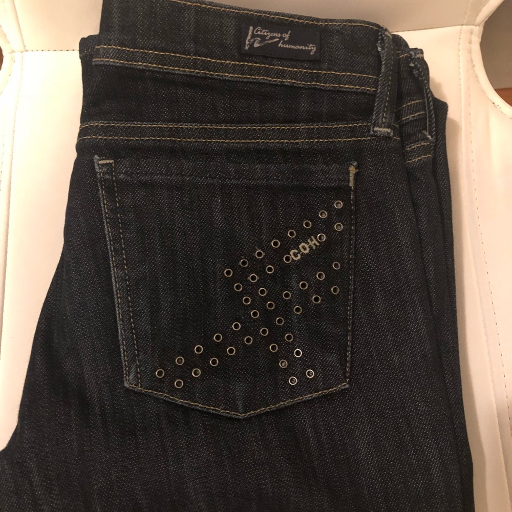 Citizens of humanity stretch bootcut jeans.